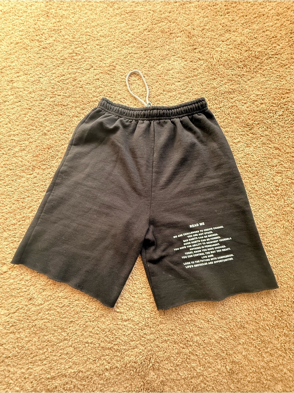 Boys Lie Black Knit Graphic Athletic Shorts